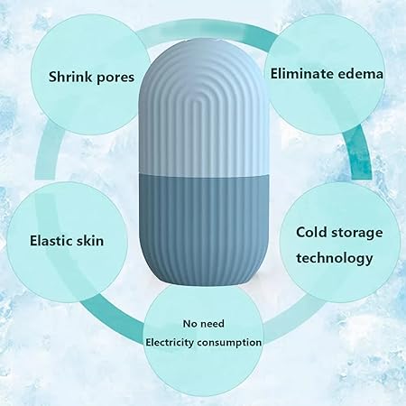 ❄️ Reusable Ice Face Roller & Cooling Beauty Massager – Pore Tightening & Skin Refresh Tool