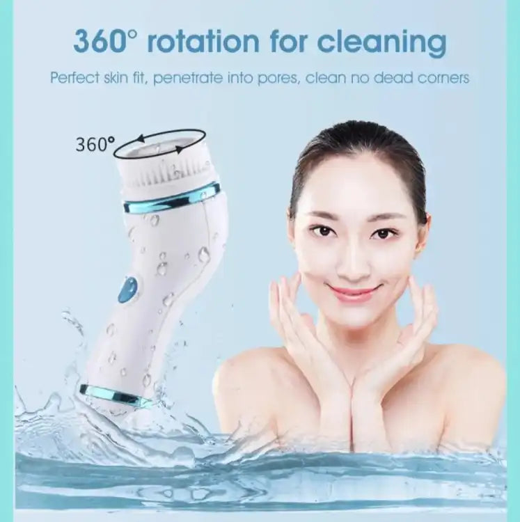 CNAIER 4-in-1 Electric Facial Cleansing Brush – Deep Cleaning & Skin Care Massager (AE-8286)
