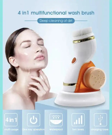 CNAIER 4-in-1 Electric Facial Cleansing Brush – Deep Cleaning & Skin Care Massager (AE-8286)