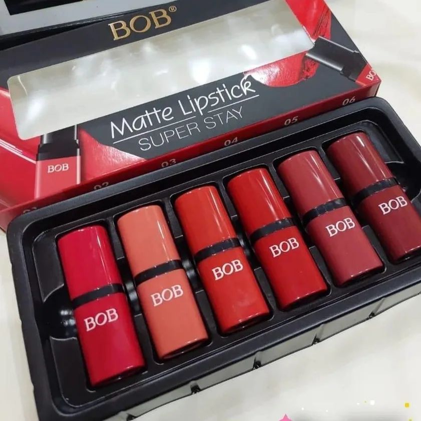 6 Pcs Bob Matte Lipstick Super Stay Set