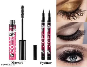 👁️ 36H Waterproof Mascara & Precision Eyeliner Duo – Long-Lasting Eye Makeup Set