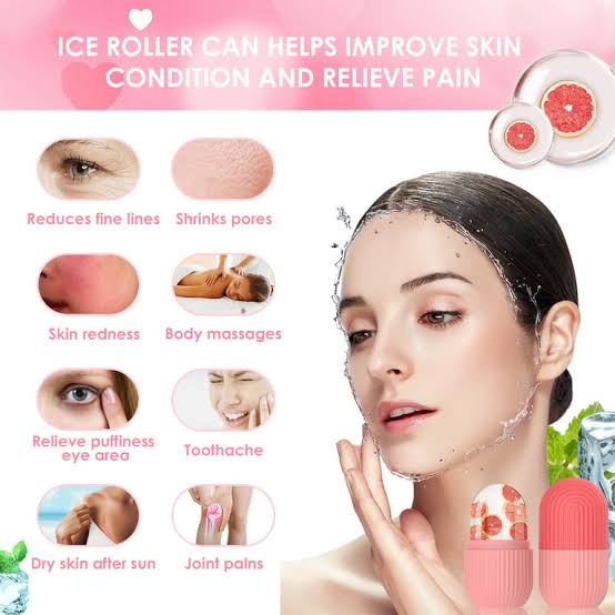 ❄️ Reusable Ice Face Roller & Cooling Beauty Massager – Pore Tightening & Skin Refresh Tool