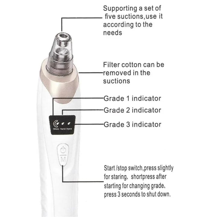 Electric Blackhead Remover Vacuum – Deep Pore Cleaner & Facial Acne Extractor