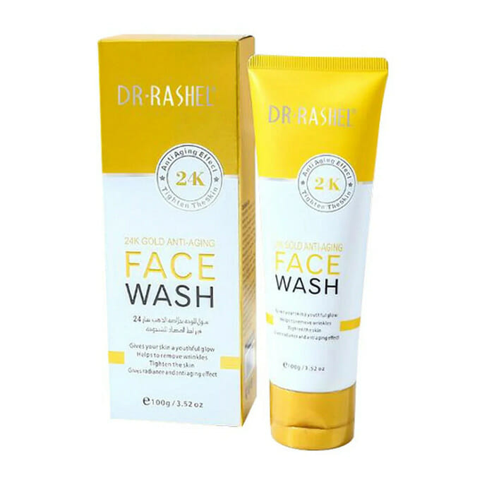 Dr. Rashel 24K Gold Anti-Aging Face Wash – Skin Tightening & Radiance Cleanser (100g)