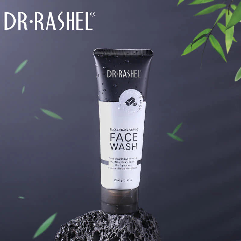 DR.RASHEL Black Charcoal Purifying Face Wash 100g | Deep Cleansing, Oil Control & Blackhead Removal