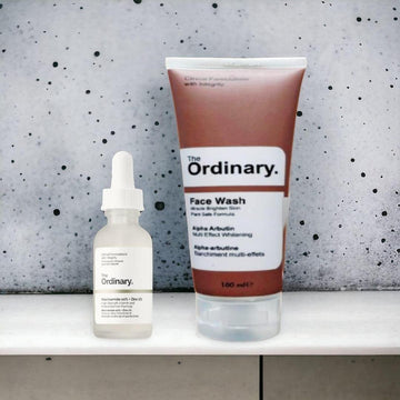 The Ordinary Skin Brightening Duo – Niacinamide Serum & Alpha Arbutin Face Wash Combo