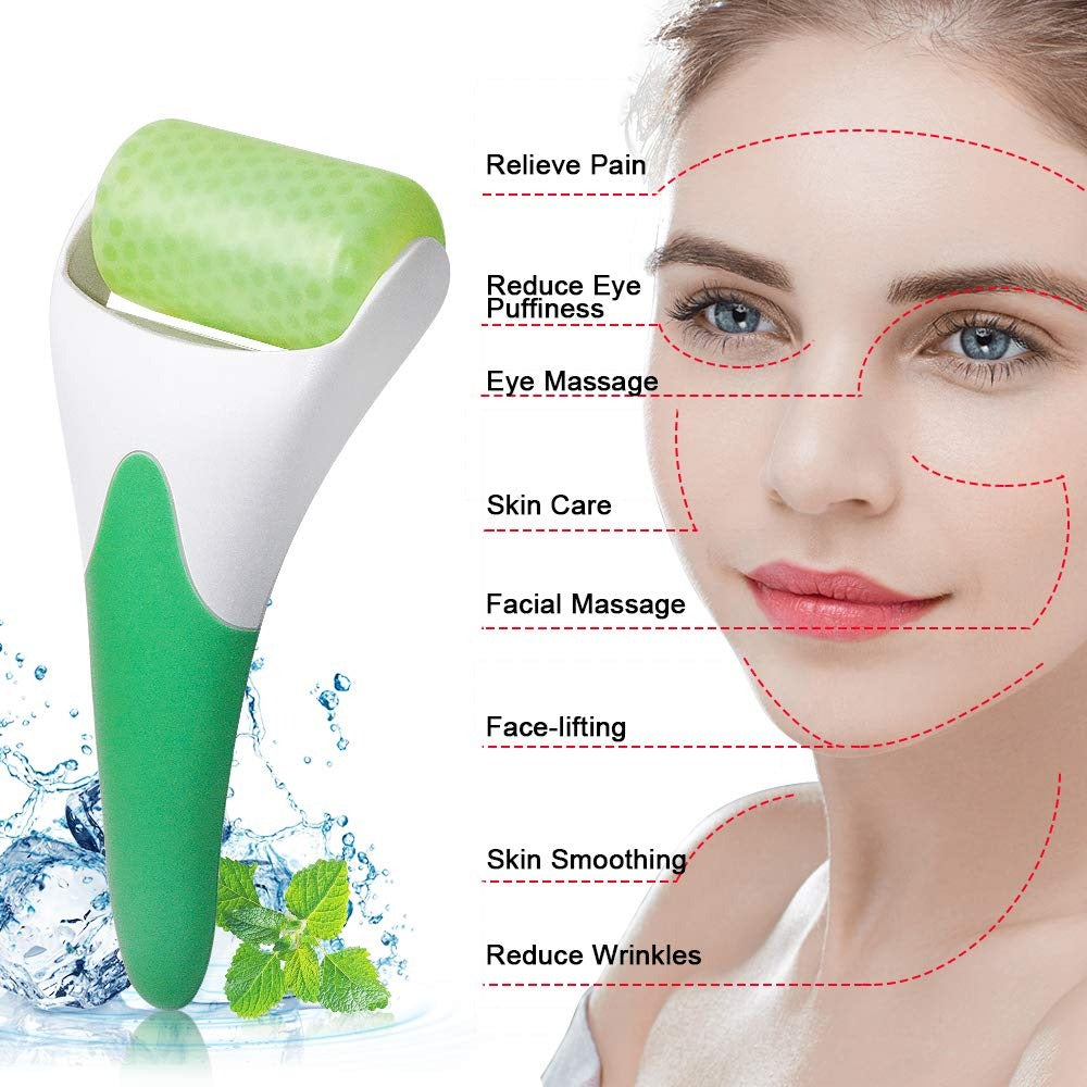 ❄️ Cooling Ice Face Roller – Reusable Facial Massager for Skin Refreshing & Puffiness Relief