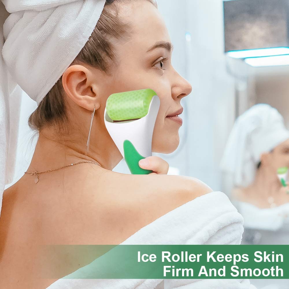 ❄️ Cooling Ice Face Roller – Reusable Facial Massager for Skin Refreshing & Puffiness Relief