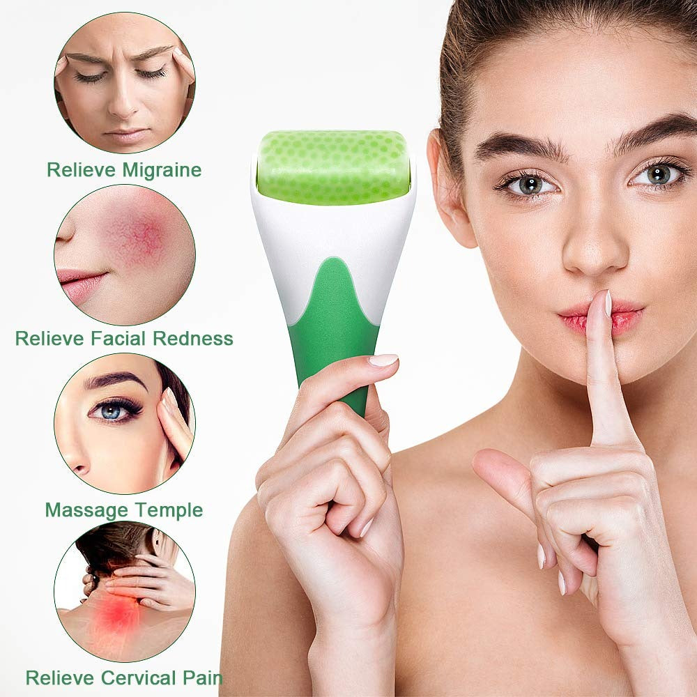 ❄️ Cooling Ice Face Roller – Reusable Facial Massager for Skin Refreshing & Puffiness Relief