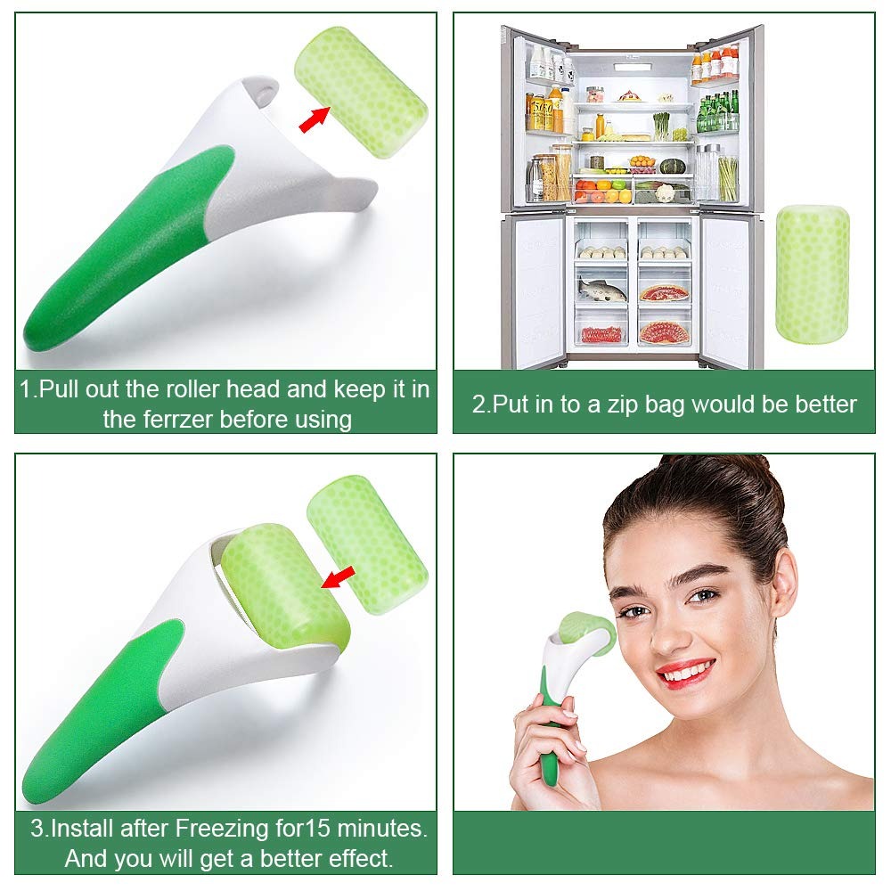 ❄️ Cooling Ice Face Roller – Reusable Facial Massager for Skin Refreshing & Puffiness Relief