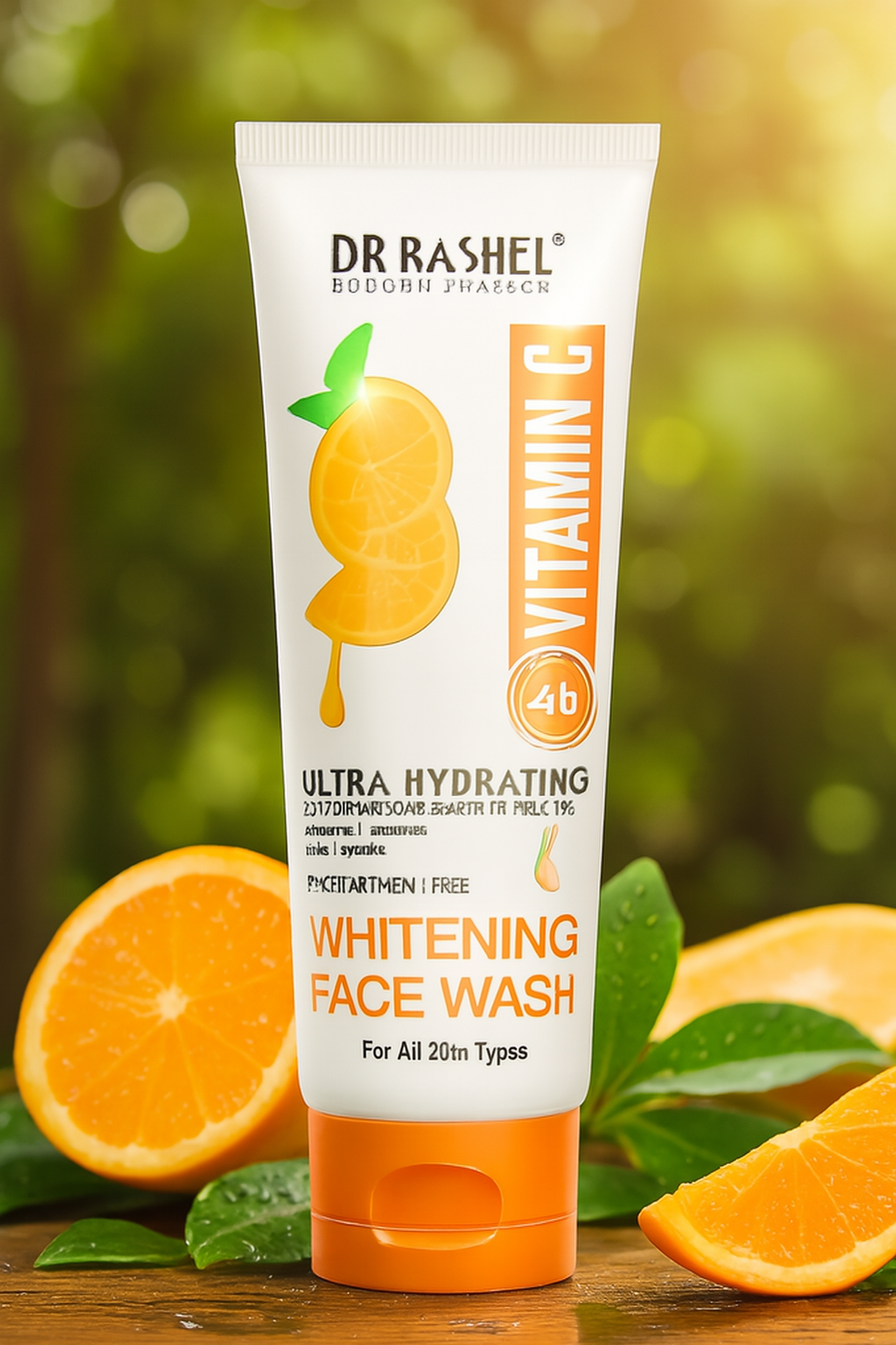 Dr. Rashel Vitamin C Whitening Face Wash – Ultra Hydrating & Brightening Cleanser (100ml) For All Skin Types
