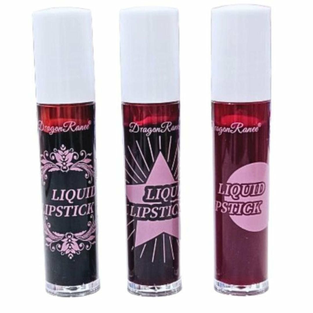 Dragon Ranee Matte Lipstick Pack of 3 – Waterproof Lip & Cheek Tint Set for Girls, Shades A & B, Long-Lasting Multicolor Matte Finish
