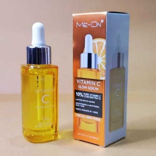 ME-ON Vitamin C Glow Serum 10% – Brightening & Radiance Serum for Dark Spots, Uneven Skin Tone & Glowing Skin (30ml)