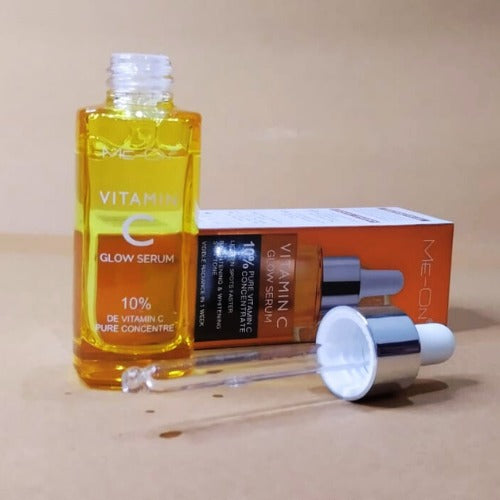 ME-ON Vitamin C Glow Serum 10% – Brightening & Radiance Serum for Dark Spots, Uneven Skin Tone & Glowing Skin (30ml)