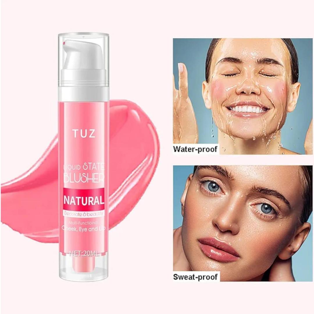 TUZ Liquid State Blusher | Natural Long-Lasting Liquid Blush for Cheeks, Eyes & Lips (20ml)