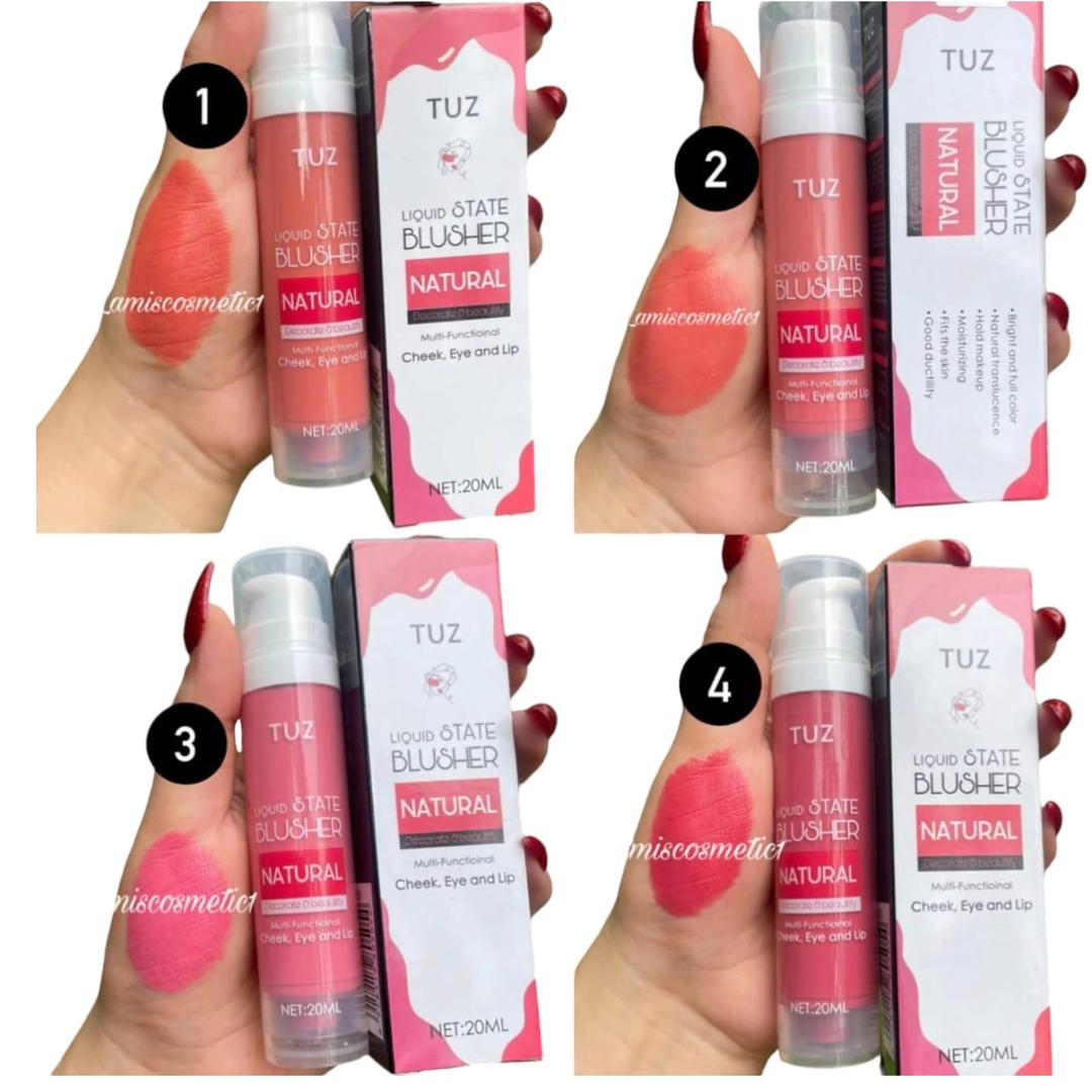 TUZ Liquid State Blusher | Natural Long-Lasting Liquid Blush for Cheeks, Eyes & Lips (20ml)