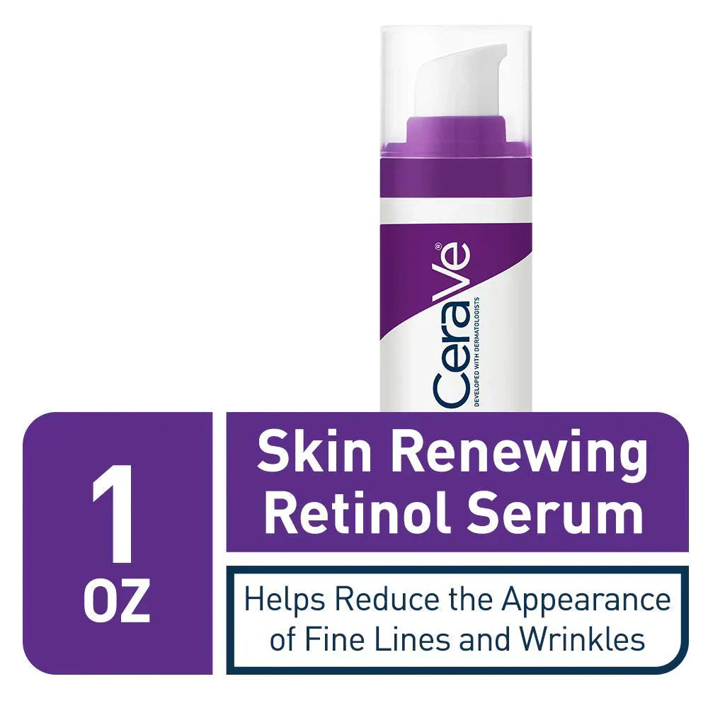 CeraVe Complete Acne & Hydration Skincare Kit | Cleanser, Retinol Serum, Night Cream & SPF 50 Sunscreen Set