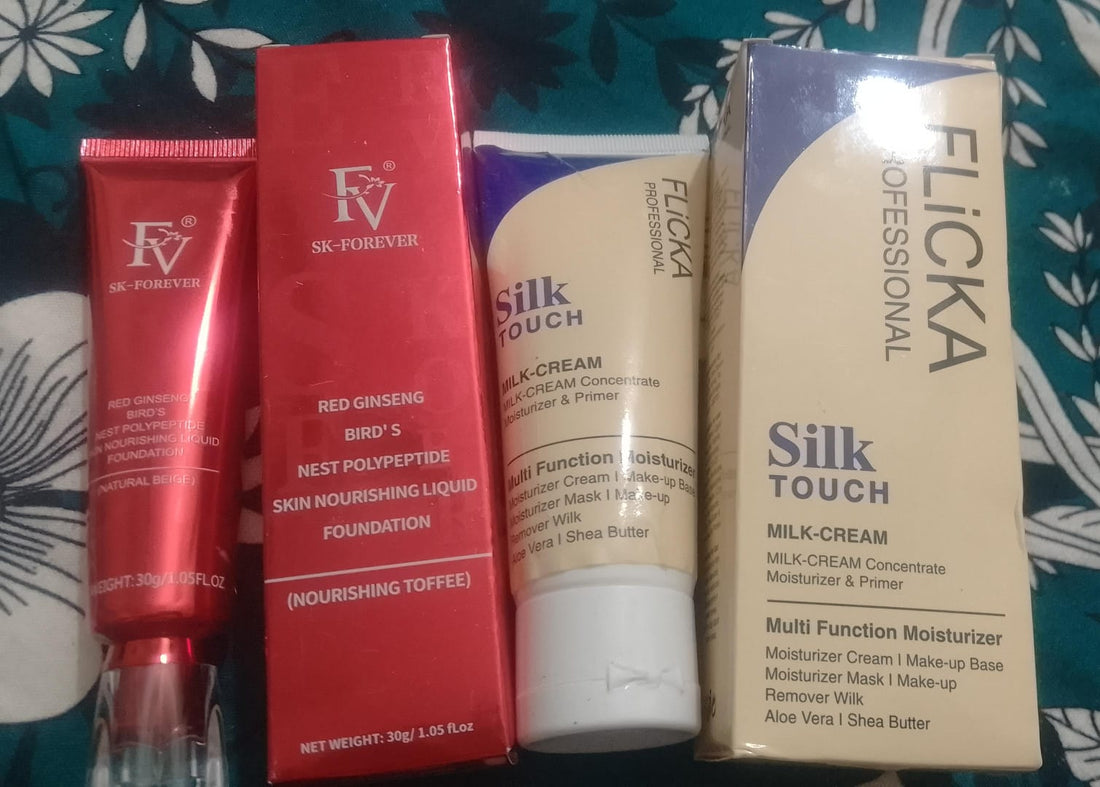 2-in-1 Flawless Glow Deal – Flicka Silk Touch Milk-Cream & SK-Forever Skin Nourishing Foundation Combo