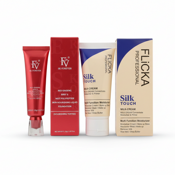 2-in-1 Flawless Glow Deal – Flicka Silk Touch Milk-Cream & SK-Forever Skin Nourishing Foundation Combo