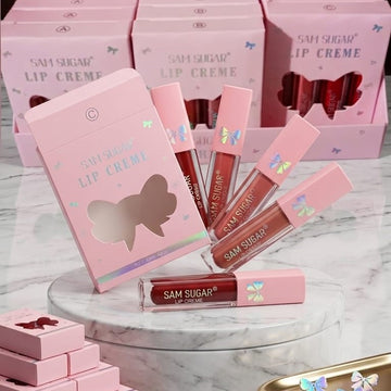 Sam Sugar Matte Liquid Lipsticks Pack Of 4 Long Lasting Multi Shades | Random Shades