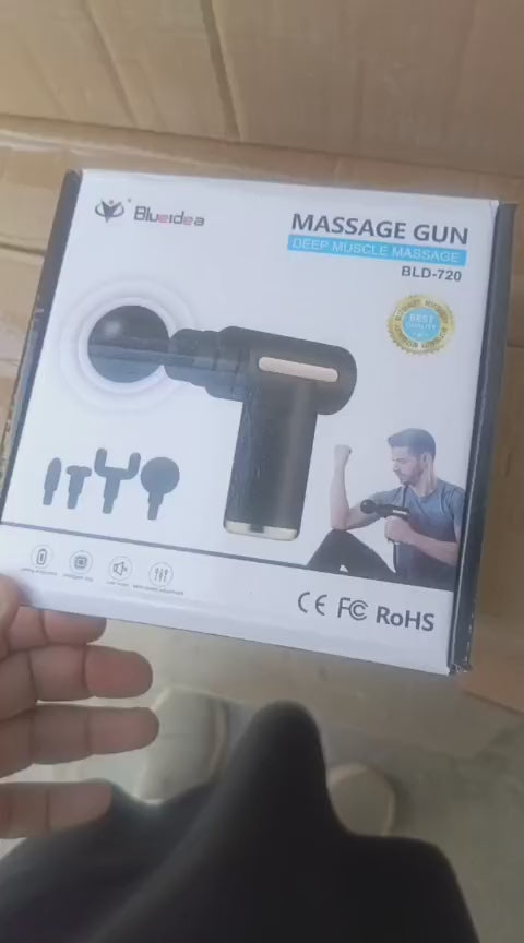 Powerful Deep Tissue Massage Gun – Multiple Attachments & Adjustable Speed