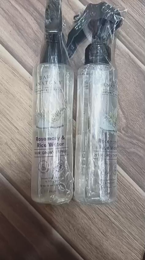 Bare Anatomy Rosemary & Rice Water Hair Growth Spray – 200ml | Strengthen & Thicken Hair