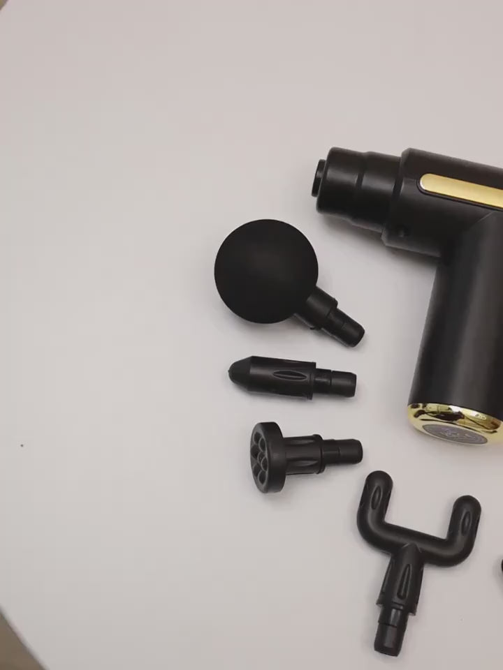 Powerful Deep Tissue Massage Gun – Multiple Attachments & Adjustable Speed