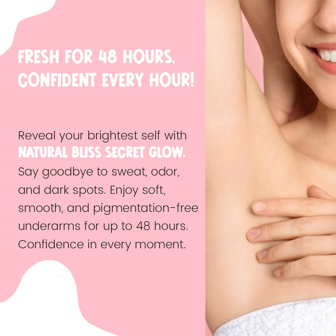 Secret Glow Original Underarm Brightening & Odor Control Cream | Long-Lasting Odor Control | Hydrating & Gentle Formula 50g